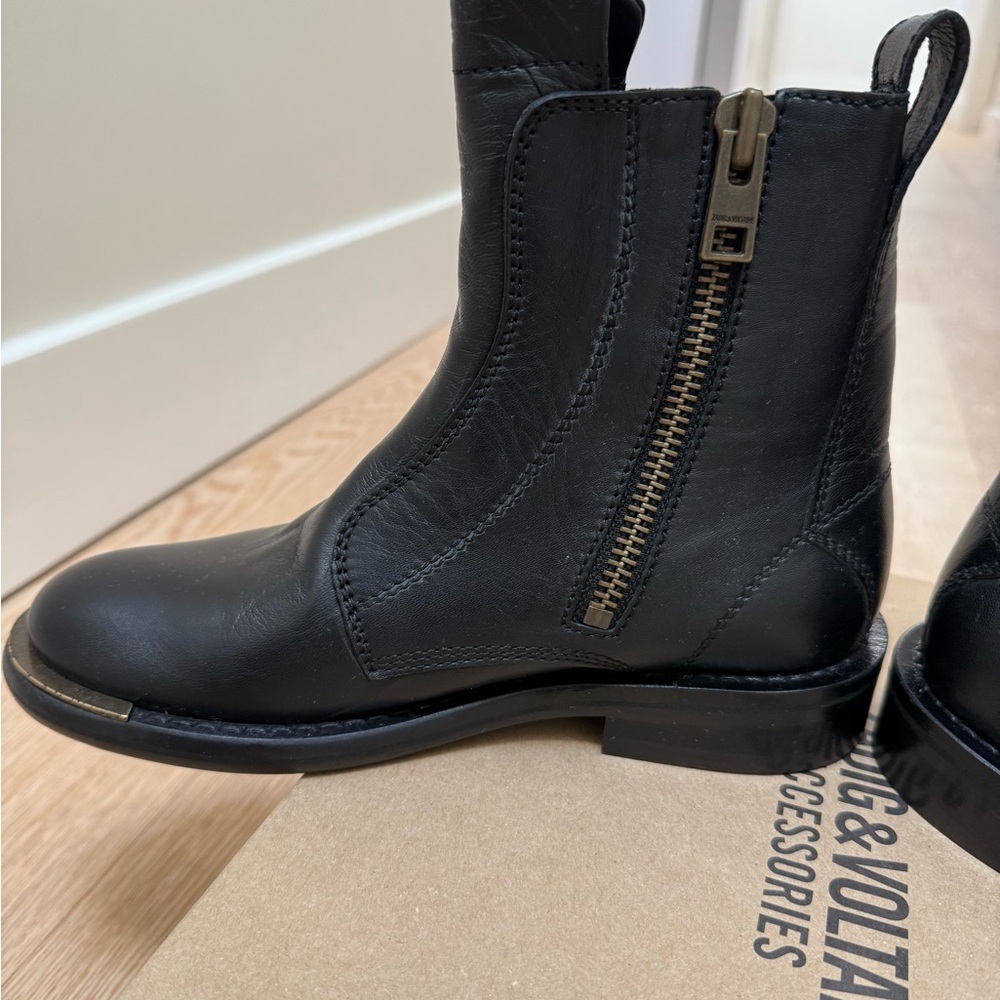 Zadig & Voltaire black womens boots new with box EU 37 - Picture 8 of 8